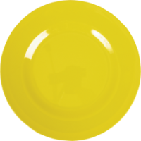 Yellow Melamine Round Dinner Plate by Rice DK